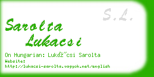 sarolta lukacsi business card